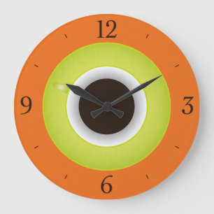 Coffee Time Orange Stylish Large Clock