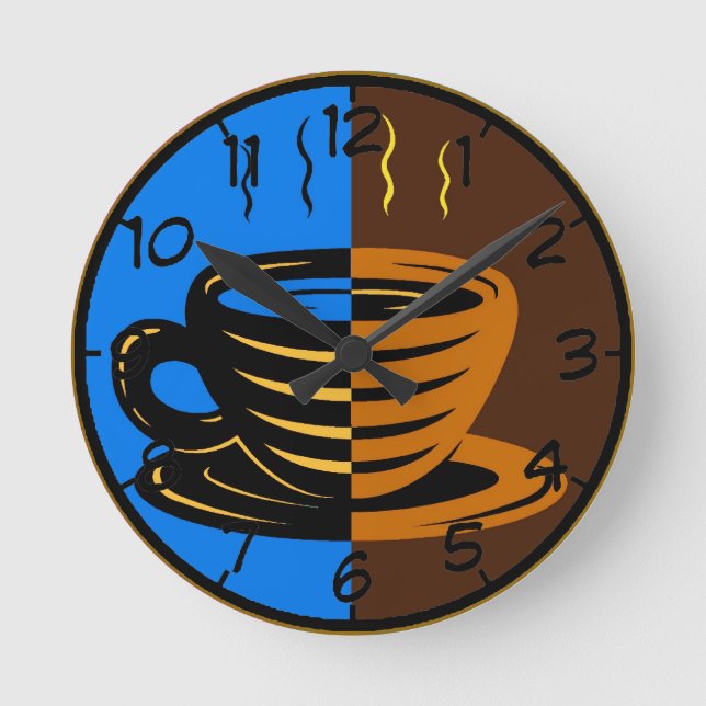 Coffee Time Round Clock (Front)