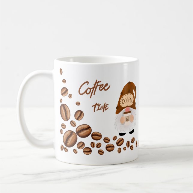 Coffee Time Says the Gnome on a  Mug (Left)