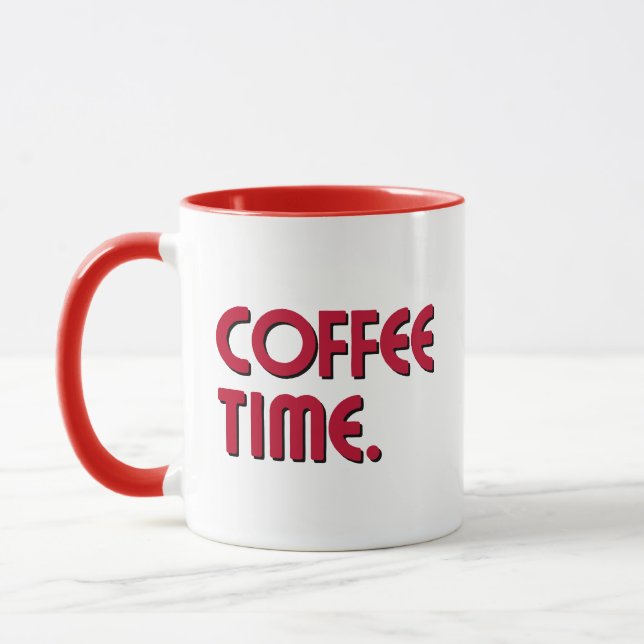 Coffee Time | Simple Minimalist Everyday Coffee Mug (Left)