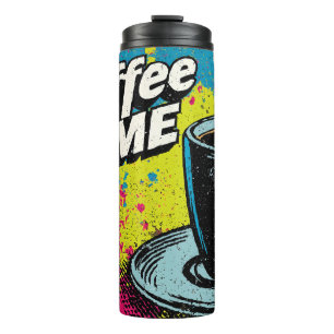 "Coffee Time" Vibrant Pop Art Mug Design