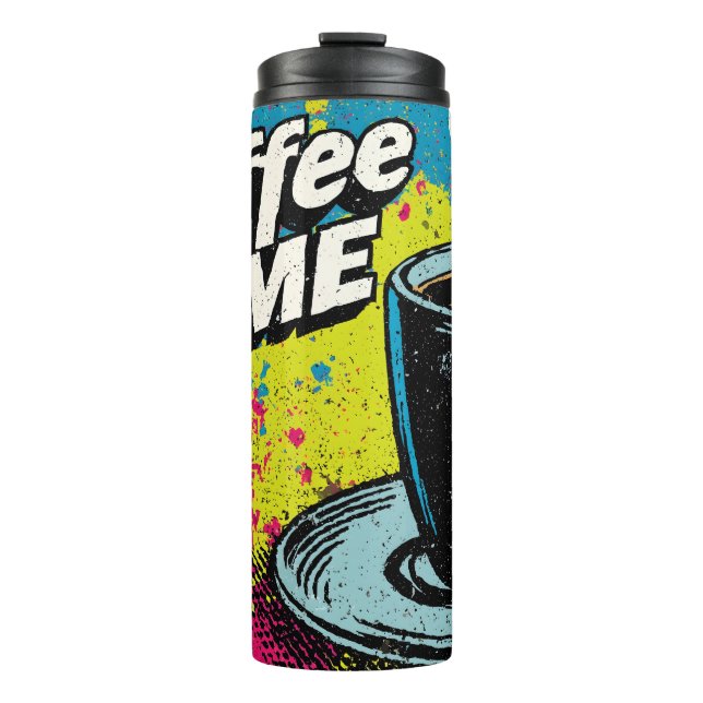 "Coffee Time" Vibrant Pop Art Mug Design (Front)