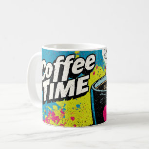 "Coffee Time" Vibrant Pop Art Mug Design