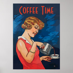 Coffee Time Vintage Style, add text Poster