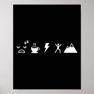 Coffee To Adventure Energy Of Caffeine Minimalist Poster