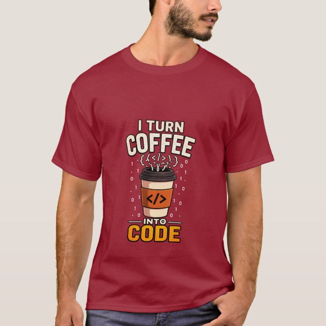 Coffee to Code Programmer Tee (Front)
