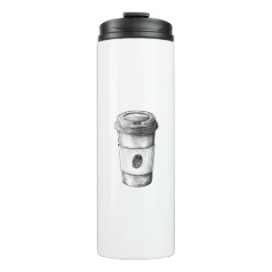 Coffee To Go Hand Drawn Thermal Tumbler