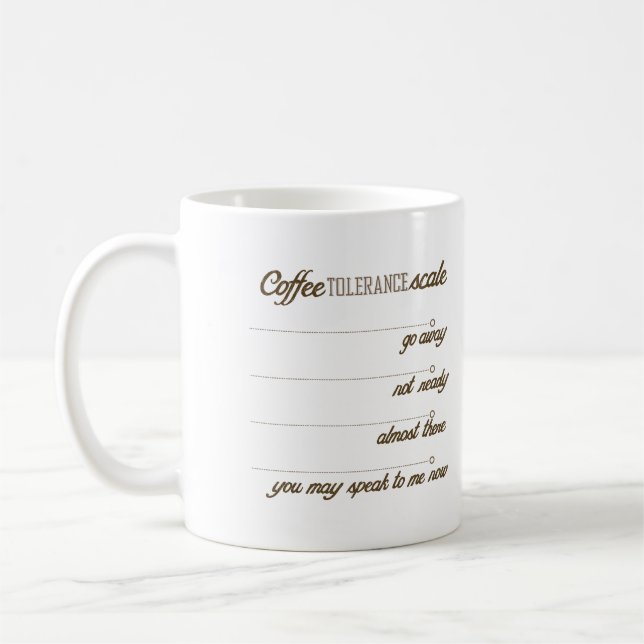 Coffee Tolerance Scale Coffee Mug (Left)