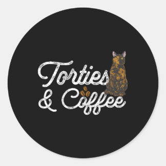 Coffee Tortoiseshell Cat Tortie Classic Round Sticker