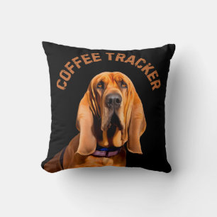 Coffee Tracker Hound Dog Cushion
