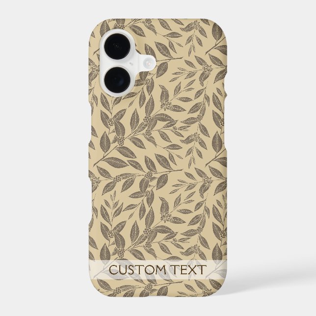 Coffee Tree Leaves Brown Pattern (Back)