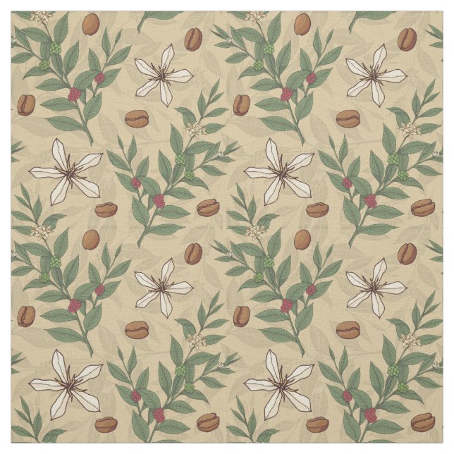 Coffee Tree Pattern Fabric (Swatch)