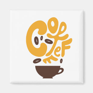 Coffee Typography for coffee lover Magnet