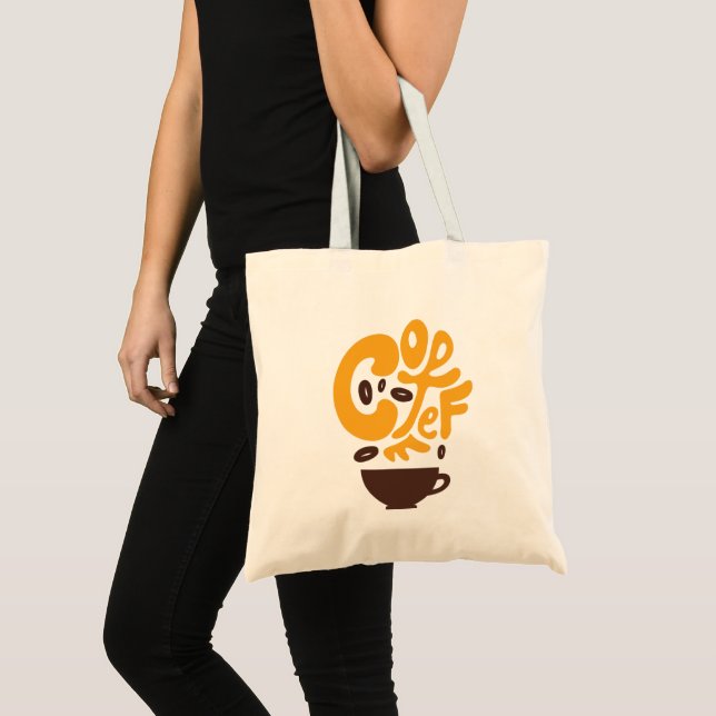 Coffee Typography for coffee lover Tote Bag (Front (Product))