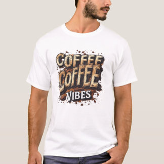 Coffee Vibes: Bold Retro Coffee Logo T-Shirt