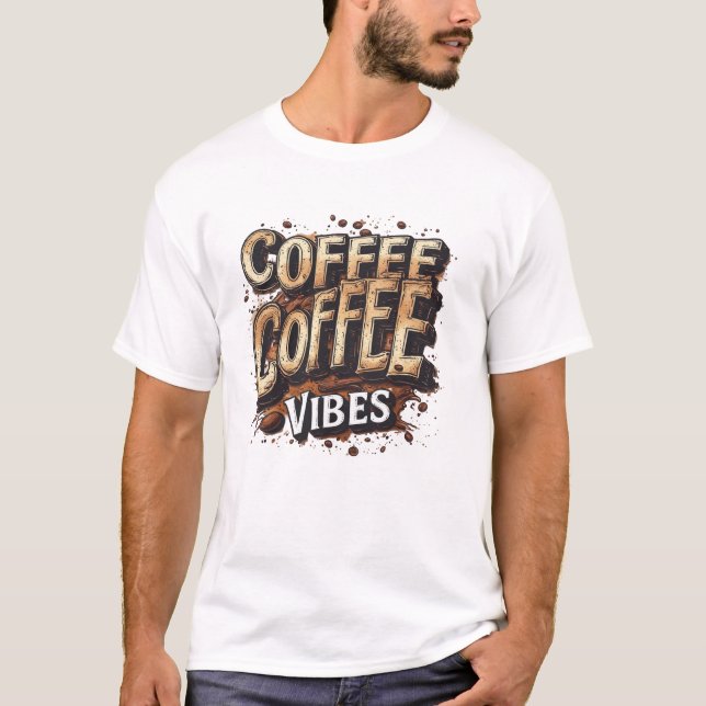 Coffee Vibes: Bold Retro Coffee Logo T-Shirt (Front)