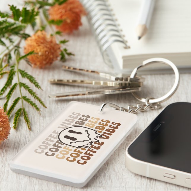 Coffee Vibes Key Ring (Front Right)