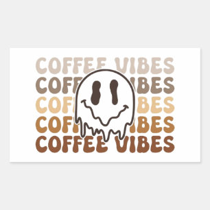 Coffee Vibes Rectangular Sticker