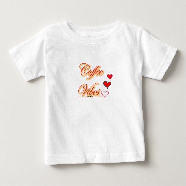  "Coffee Vibes: Textual Tranquillity" Baby T-Shirt (Front)