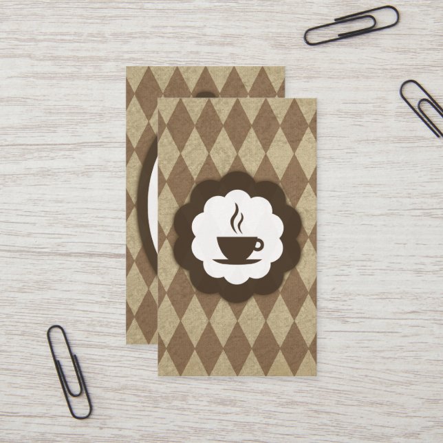 coffee vintage business card (Front/Back In Situ)