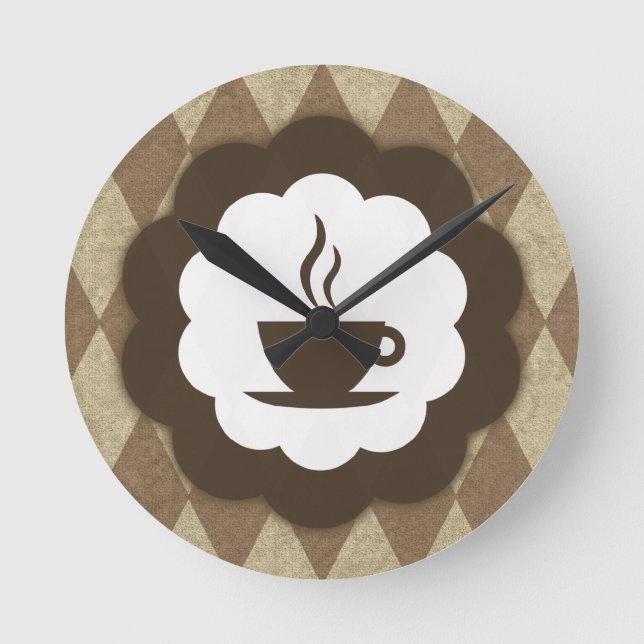 coffee vintage round clock (Front)