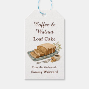 Coffee & Walnut Loaf Cake Gift Tags