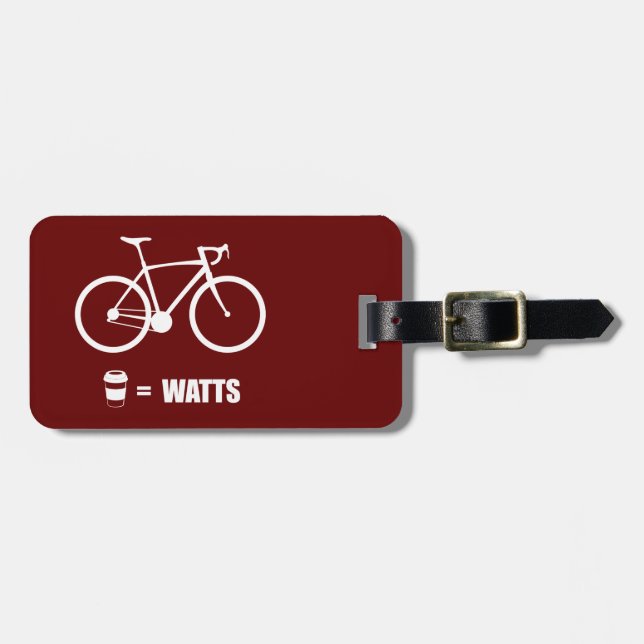 Coffee = Watts Luggage Tag (Front Horizontal)