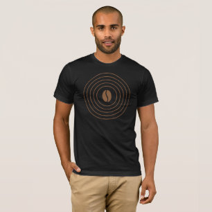 Coffee Wave Circle Minimal Design T-Shirt