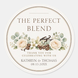 Coffee Wedding Favour Labels The Perfect Blend