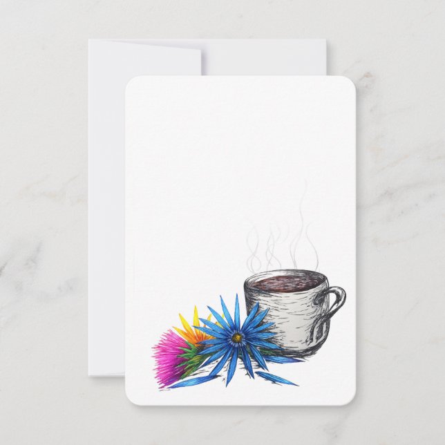 Coffee & Wildflowers Card (Front)