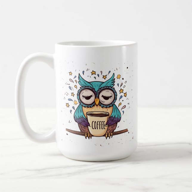Coffee Wise Owl  Mug (Left)