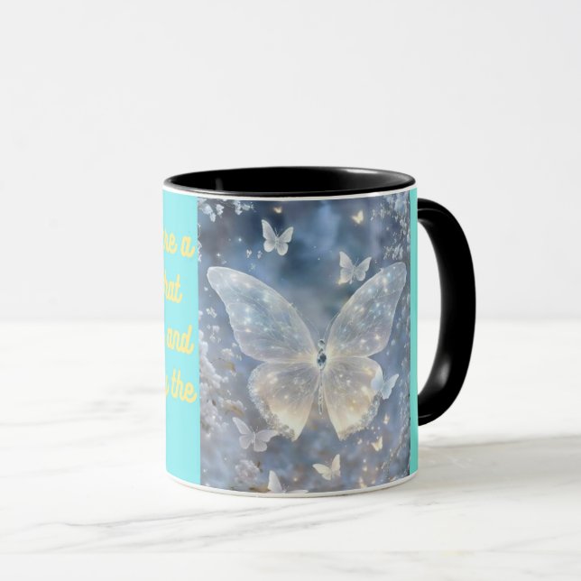 Coffee with a Message: Butterfly Mug for a Sweet L (Front Right)