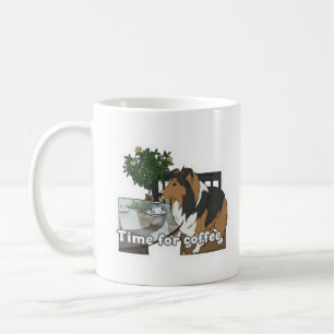 Coffee with a sheltie coffee mug