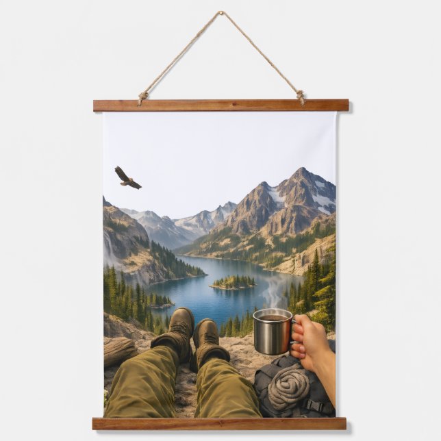 Coffee With a View Hanging Tapestry (Front)