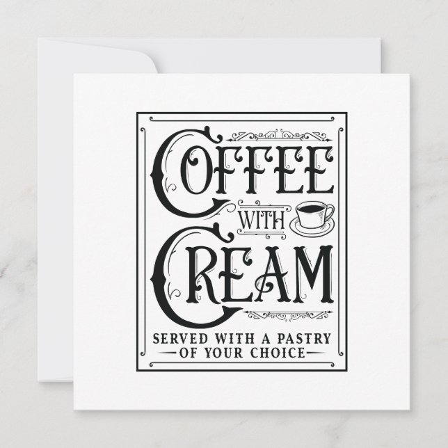 Coffee with Cream      Invitation (Front)