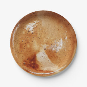 Coffee with cream picture for coffee lovers paper plate