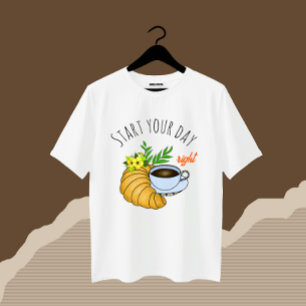 Coffee with croissant  T-Shirt