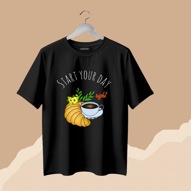 Coffee with croissant  T-Shirt (Creator Uploaded)