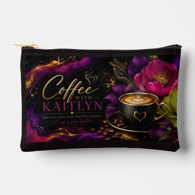 Coffee With Kaitlyn Small Pouch (Front)