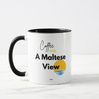 Coffee With Maltese View Mug | AMAR Prints