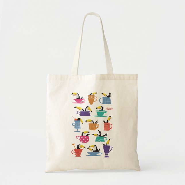 Coffee with Toucans Tote Bag (Front)