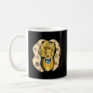 Coffee woman, Beautiful young girl sipping coffee Mug
