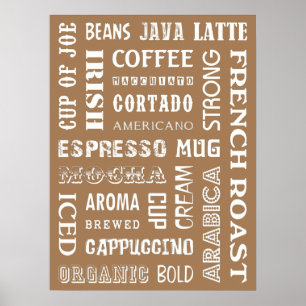 COFFEE WORDS POSTER