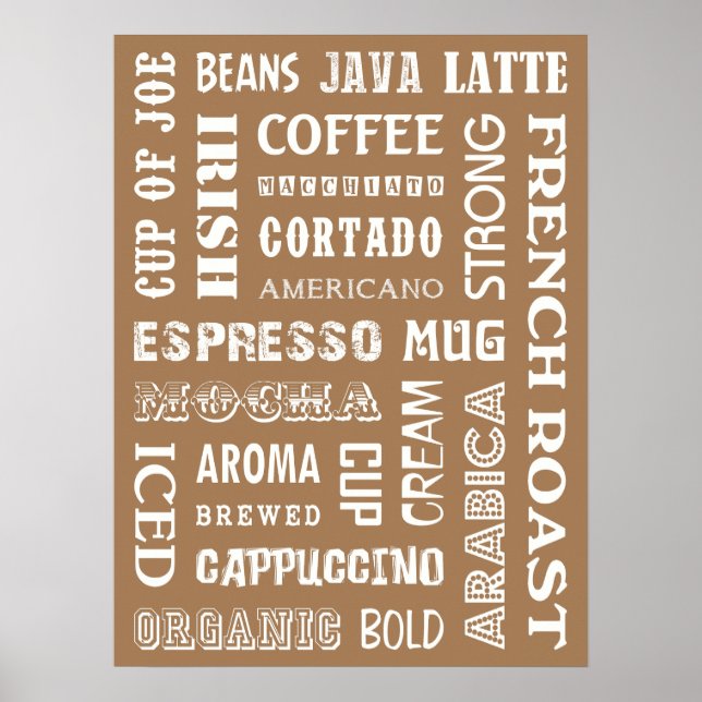 COFFEE WORDS POSTER (Front)