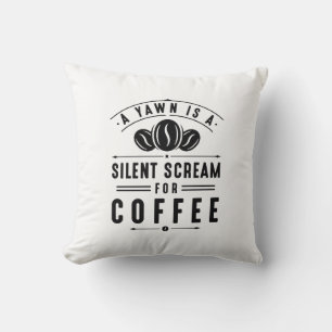 Coffee Yawn Cushion
