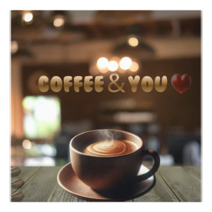 Coffee & You – Cozy Café Poster Romantic Coffee