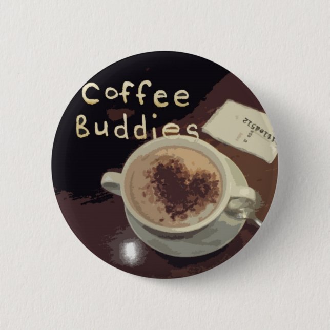 coffeebuddies_2 6 cm round badge (Front)