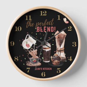 ☕ Coffeecore Clock Coffee Memes Barista Chalkboard