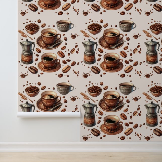 Coffeecore Wallpaper Sticky Feature Wall Kitchen  (Application)