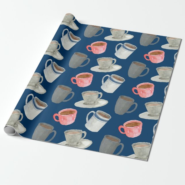 Coffeehouse Vibes Wrapping Paper (Unrolled)